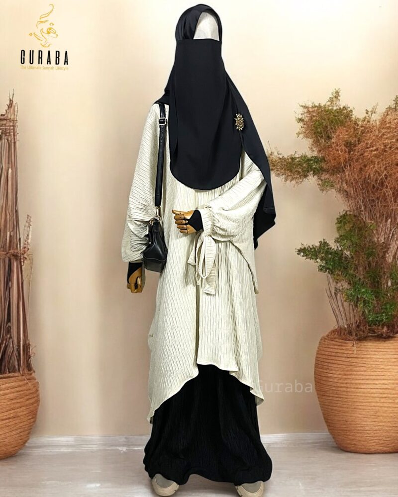 off white closed hoodie shrug set