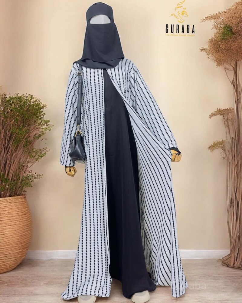 White Shrug With Black Stripe