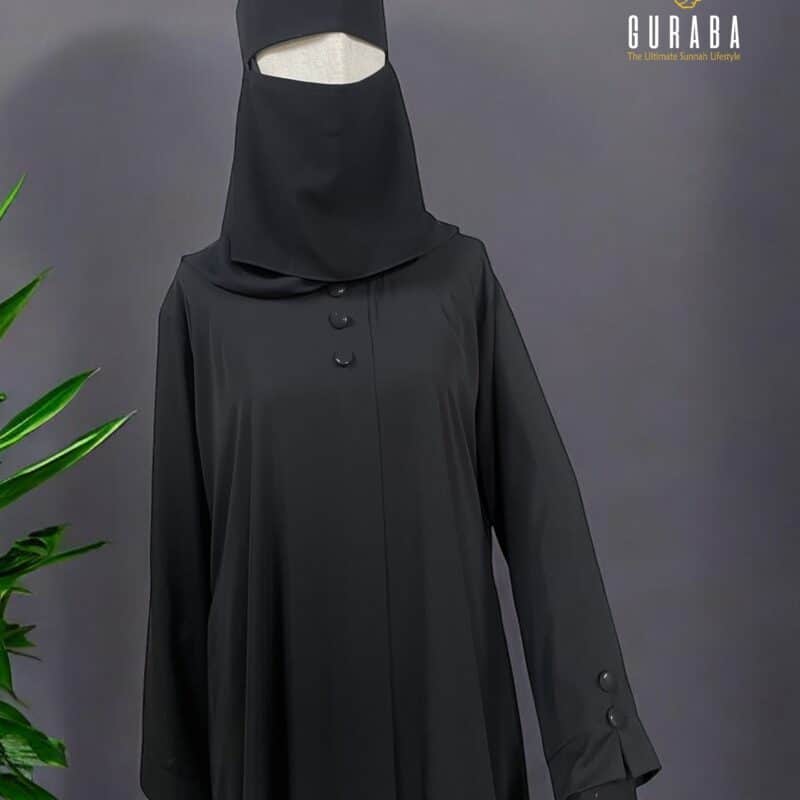 Premium Black Plain Burka 3