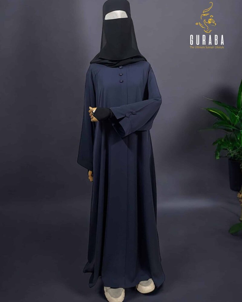 Stone Blue Plain Burka