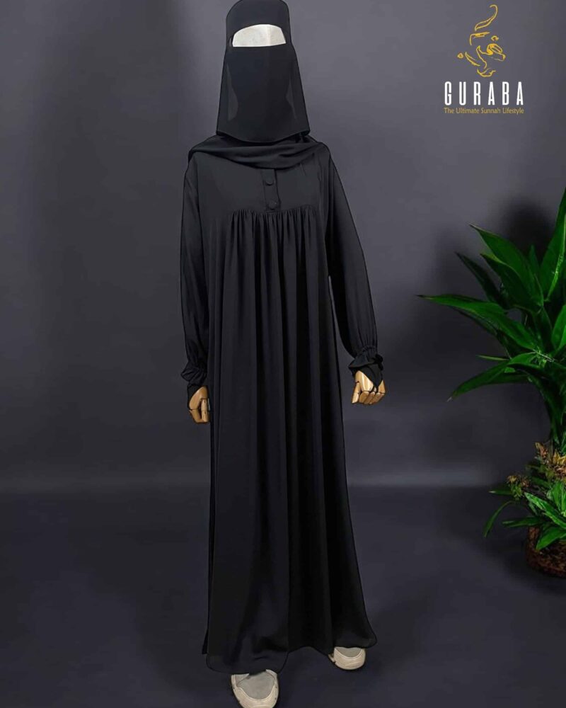 Premium Black Ruffle Burka