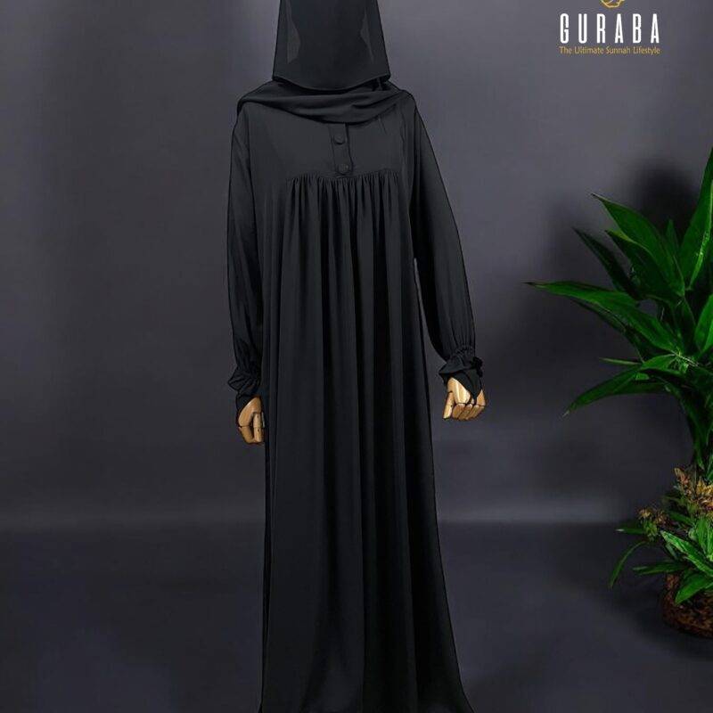 Premium Black Ruffle Burka