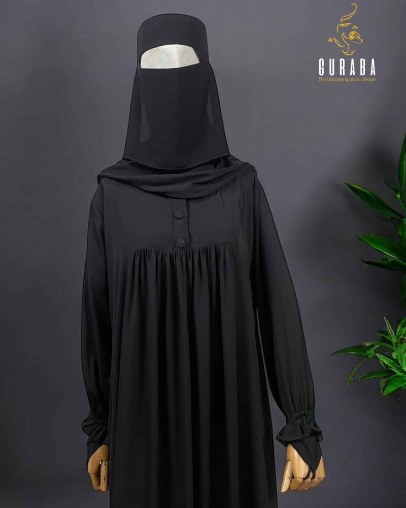 Premium Black Ruffle Burka 2