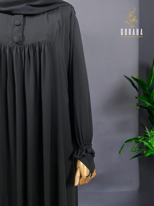 Premium Black Ruffle Burka 3