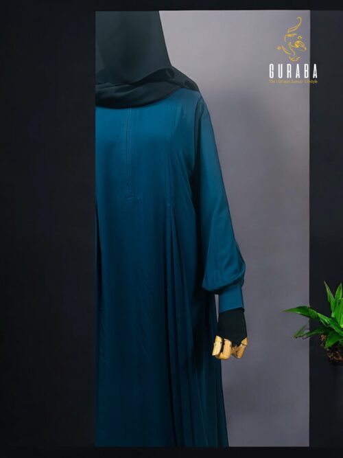 Deep Ocean Blue Plain Burka 3