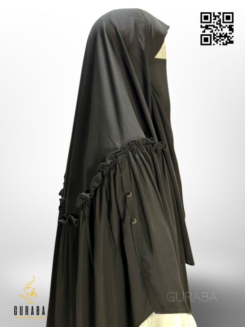 Frill Hijab - Black 3