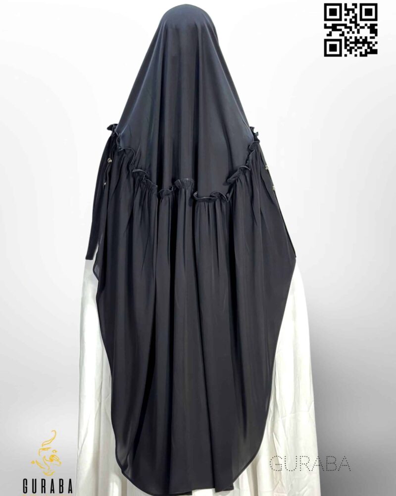 Frill Hijab - Black 2