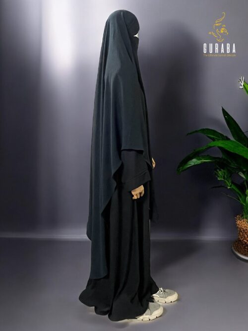 Black Full Coverage Hudaiya - Burka Set 2