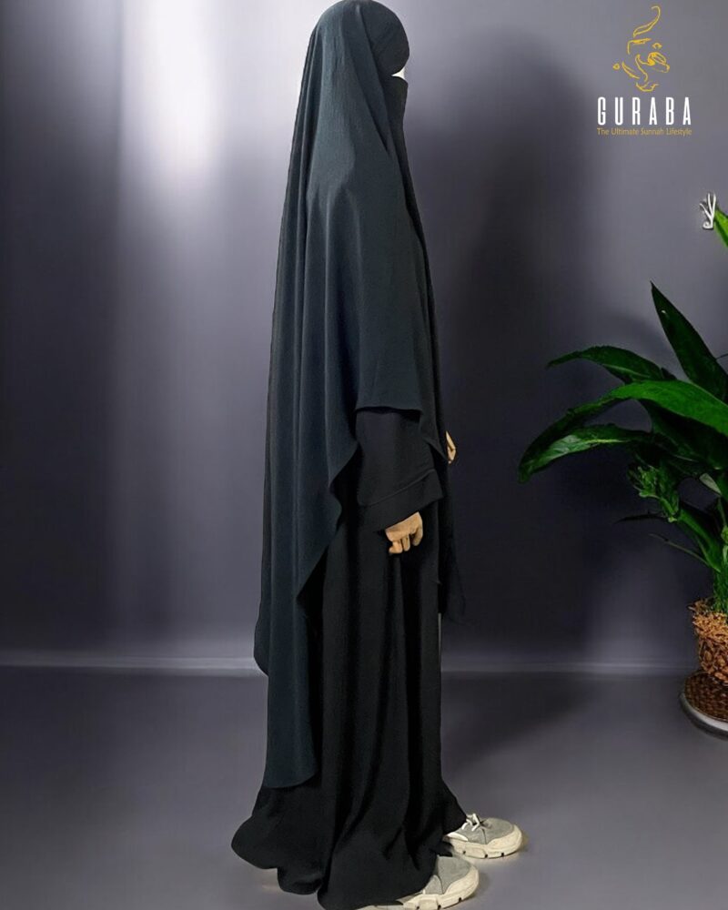 Black Full Coverage Hudaiya - Burka Set 2