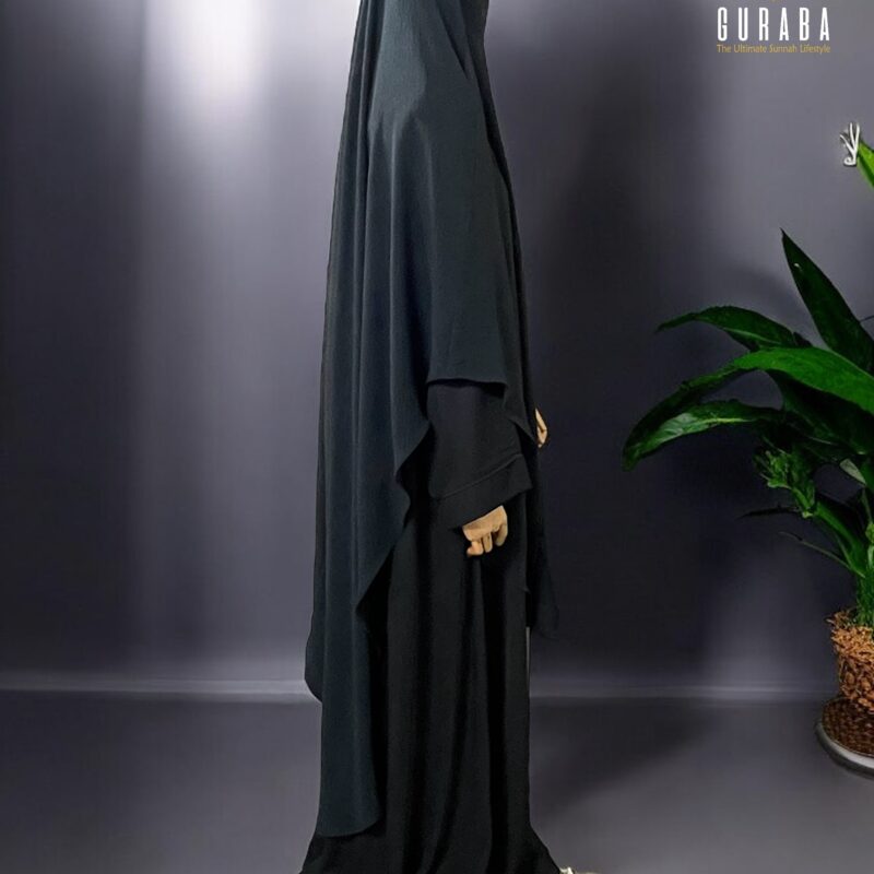 Black Full Coverage Hudaiya - Burka Set 2