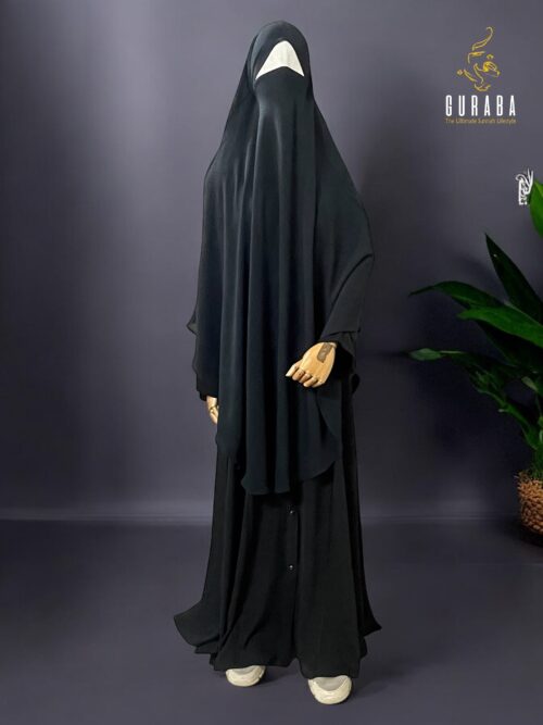 Black Full Coverage Hudaiya - Burka Set