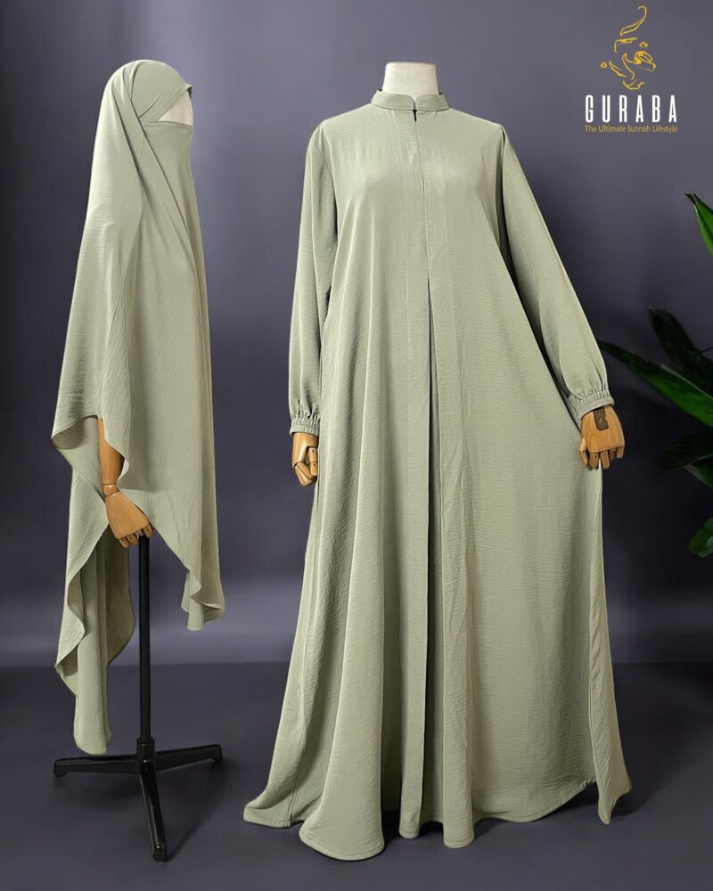 Mint Full Coverage Hudaiya - Burka Set