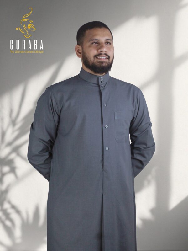 Deep Ash Kuwaiti Thobe 5