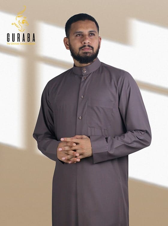 Plum Brown Kuwaiti Thobe 5
