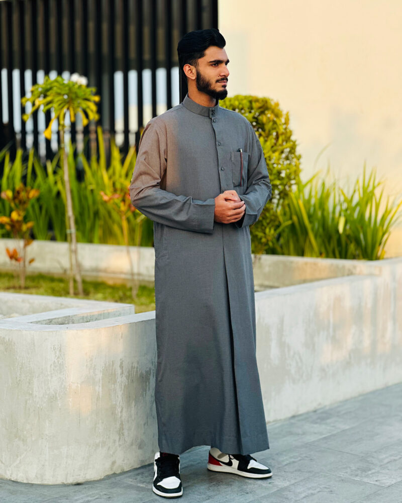 kuwaiti thobe deep ash