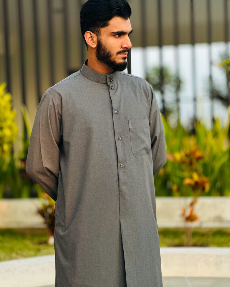 kuwaiti thobe deep ash