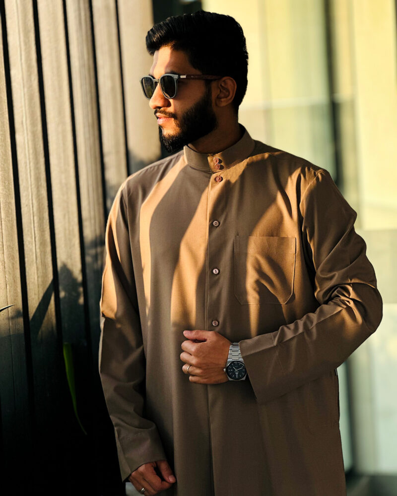 kuwaiti thobe french brown