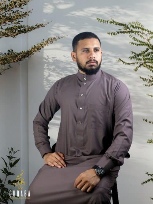Plum Brown Arabian Jubba 5