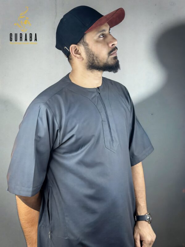 Charcoal Half Sleeve Jubba or Thobe