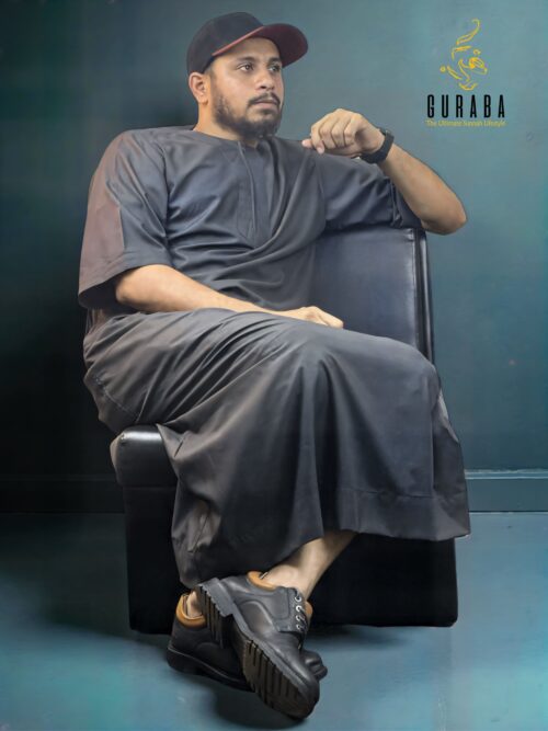 Charcoal Half Sleeve Jubba or Thobe 2