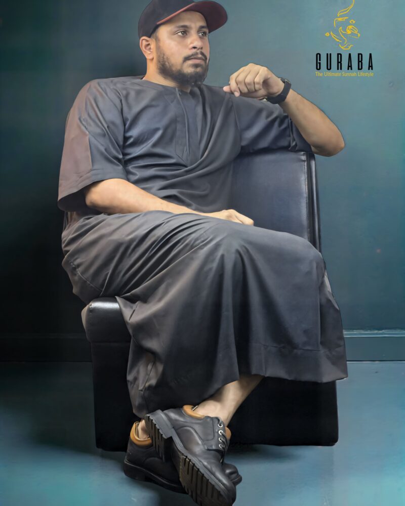 Charcoal Half Sleeve Jubba or Thobe 2