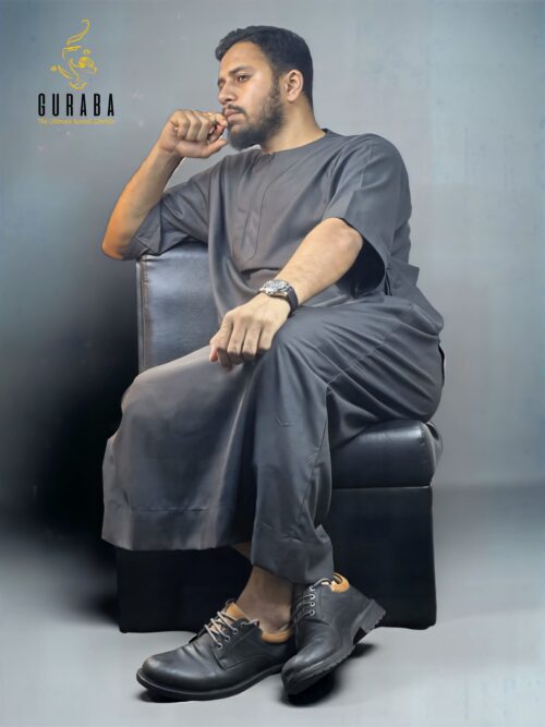 Charcoal Half Sleeve Jubba or Thobe 3