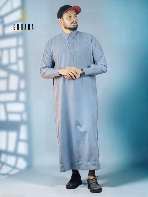 Charcoal Kuwaiti Special Thobe or Jubba