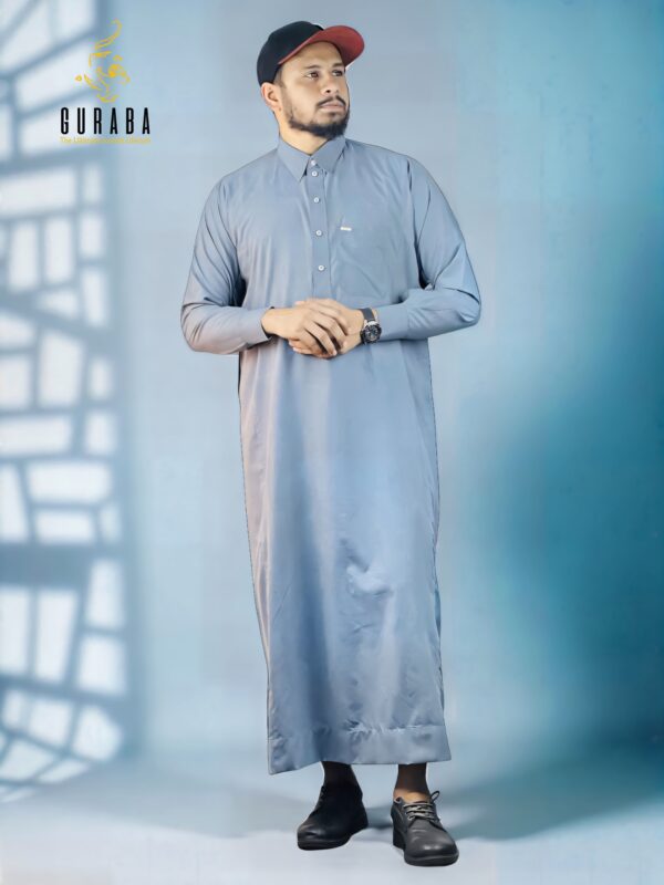 Charcoal Kuwaiti Special Thobe or Jubba