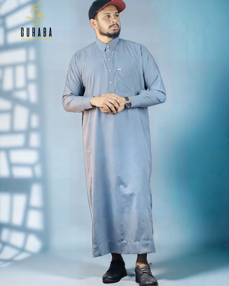 Charcoal Kuwaiti Special Thobe or Jubba