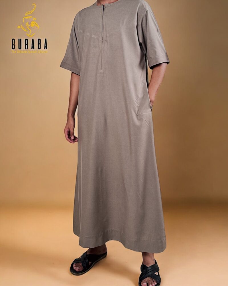 Omani Half Sleeve Jubba - French Brown