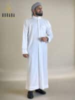 Luxury Kuwaiti White Thobe