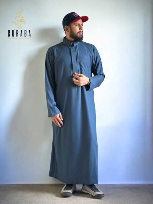 Metallic Blue Saudi Thobe
