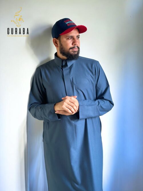 Metallic Blue Saudi Thobe