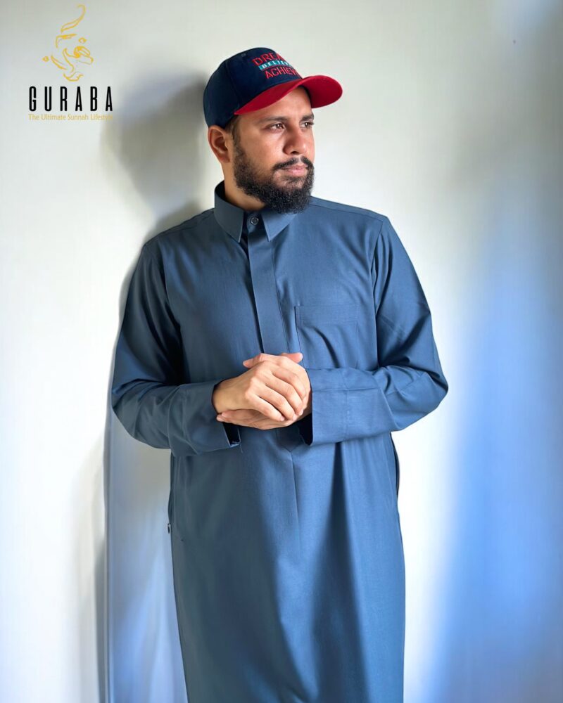 Metallic Blue Saudi Thobe