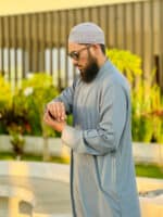 indonesian thobe stone blue