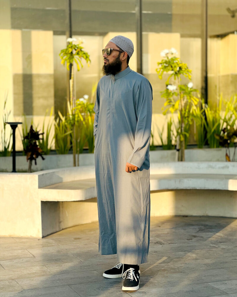 indonesian thobe stone blue