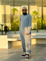 indonesian thobe stone blue