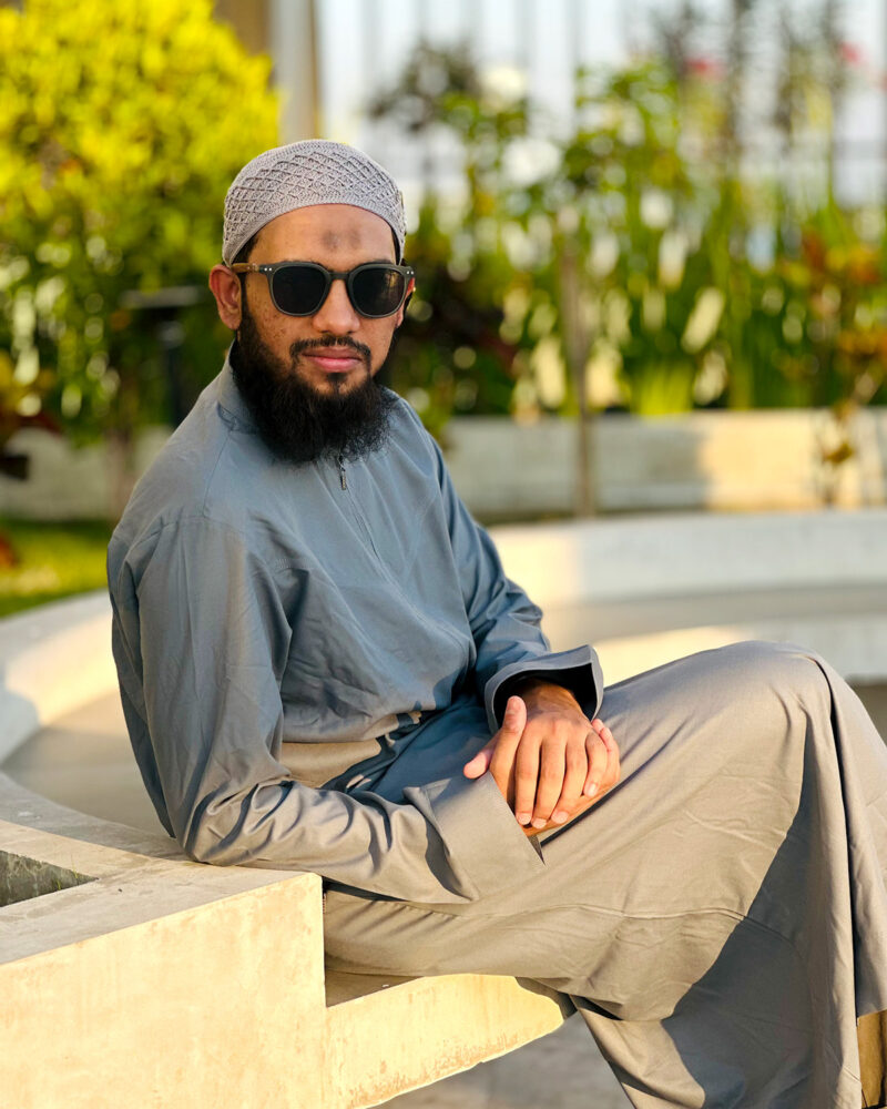 indonesian thobe stone blue