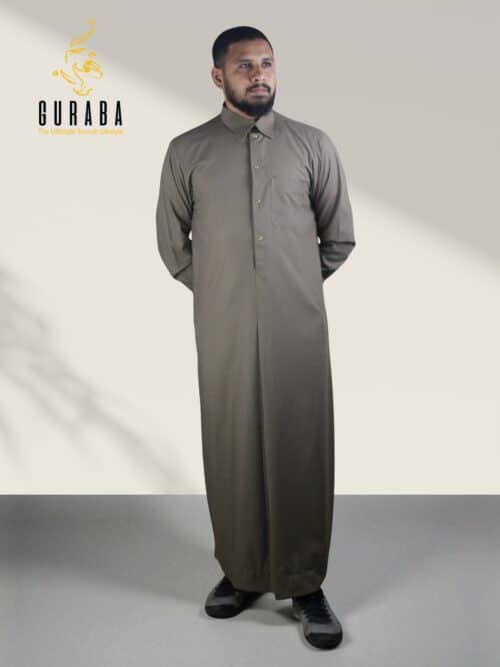 French Brown Kuwaiti Special Thobe 2