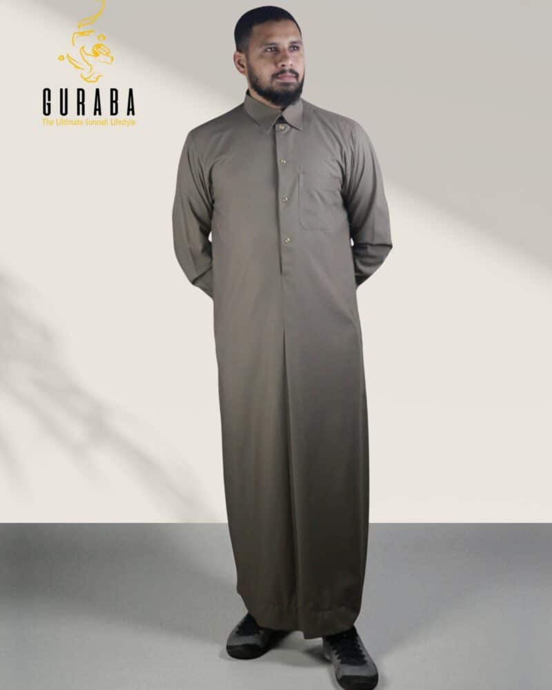 French Brown Kuwaiti Special Thobe 2
