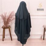 Single Layer Frill Hijab - Black