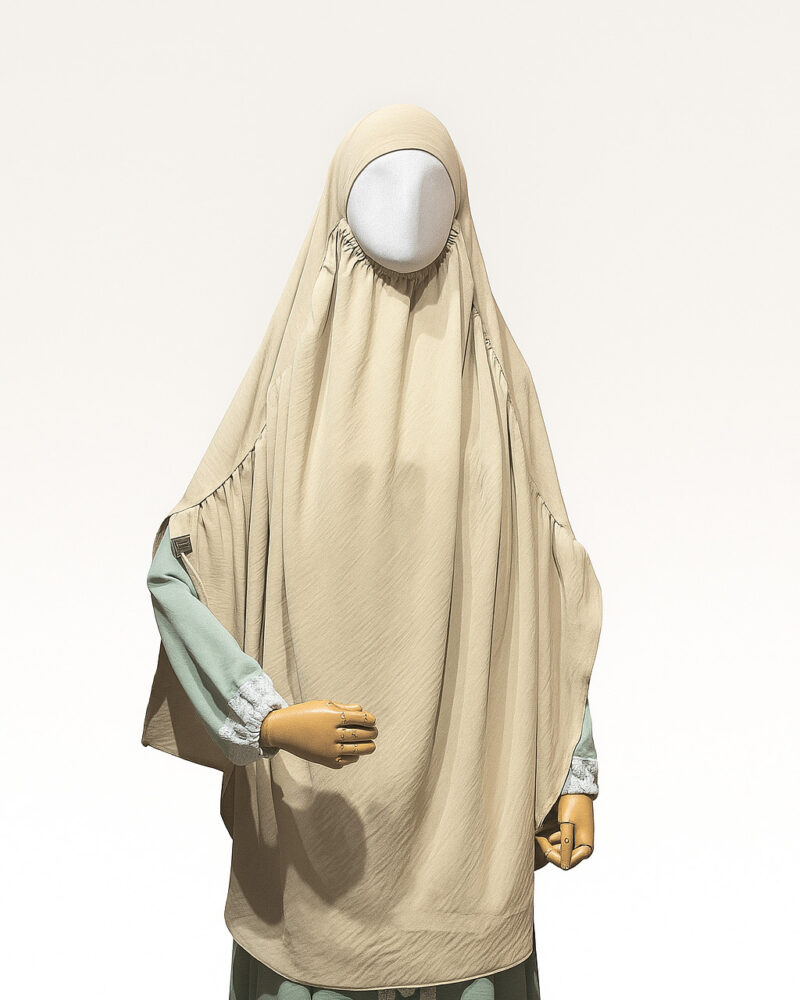 Side Kuchi Hijab Light Beige Color