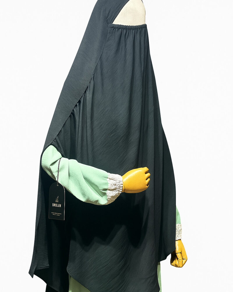 Side Kuchi Hijab Black Color