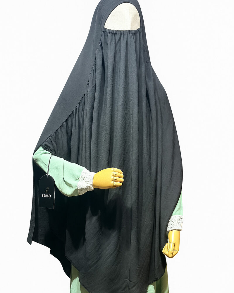 Side Kuchi Hijab Black Color