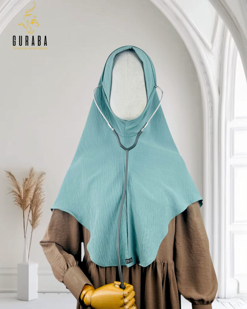 Doctor Hijab Short Version - Aqua Teal