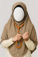 Doctor Hijab Short Version - Brown