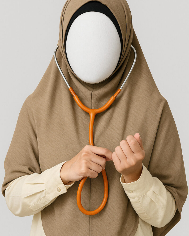 Doctor Hijab Short Version - Brown