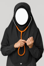 Doctor Hijab Short Version - Black