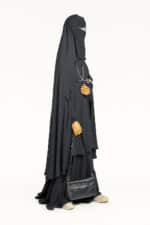 doctor hijab extra long black