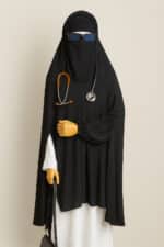 doctor hijab extra long black
